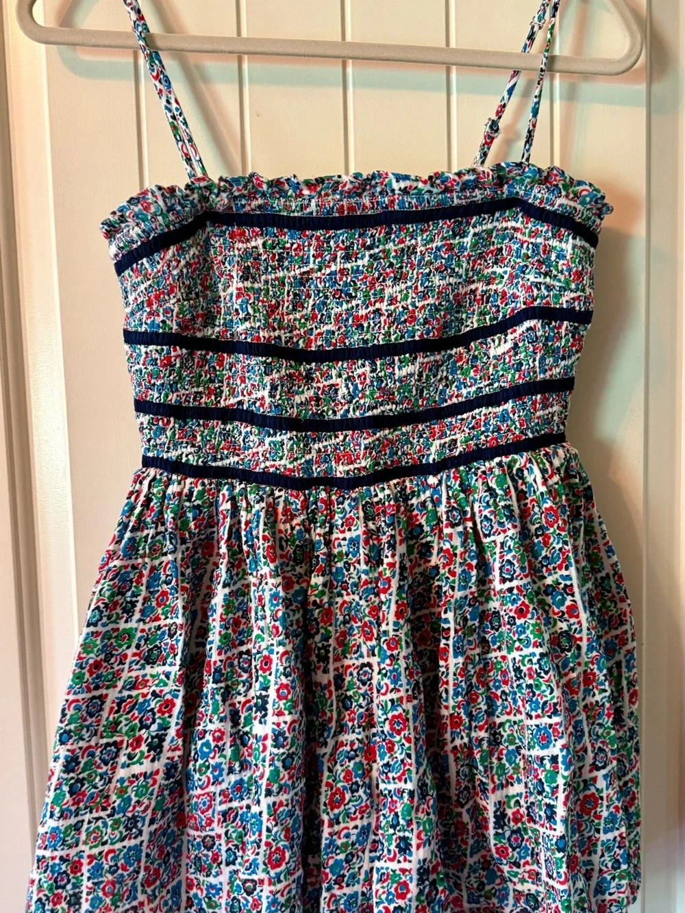 Free People Bali Checked Out Romper with smocked bodice